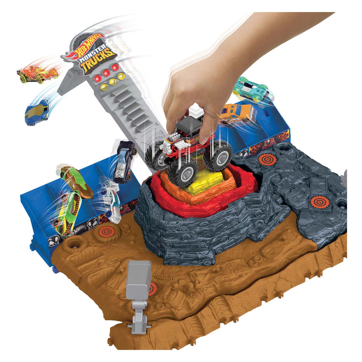 Hot Wheels Arena Smasers Main Event Bone Shakers Ultimate Crush Yard
