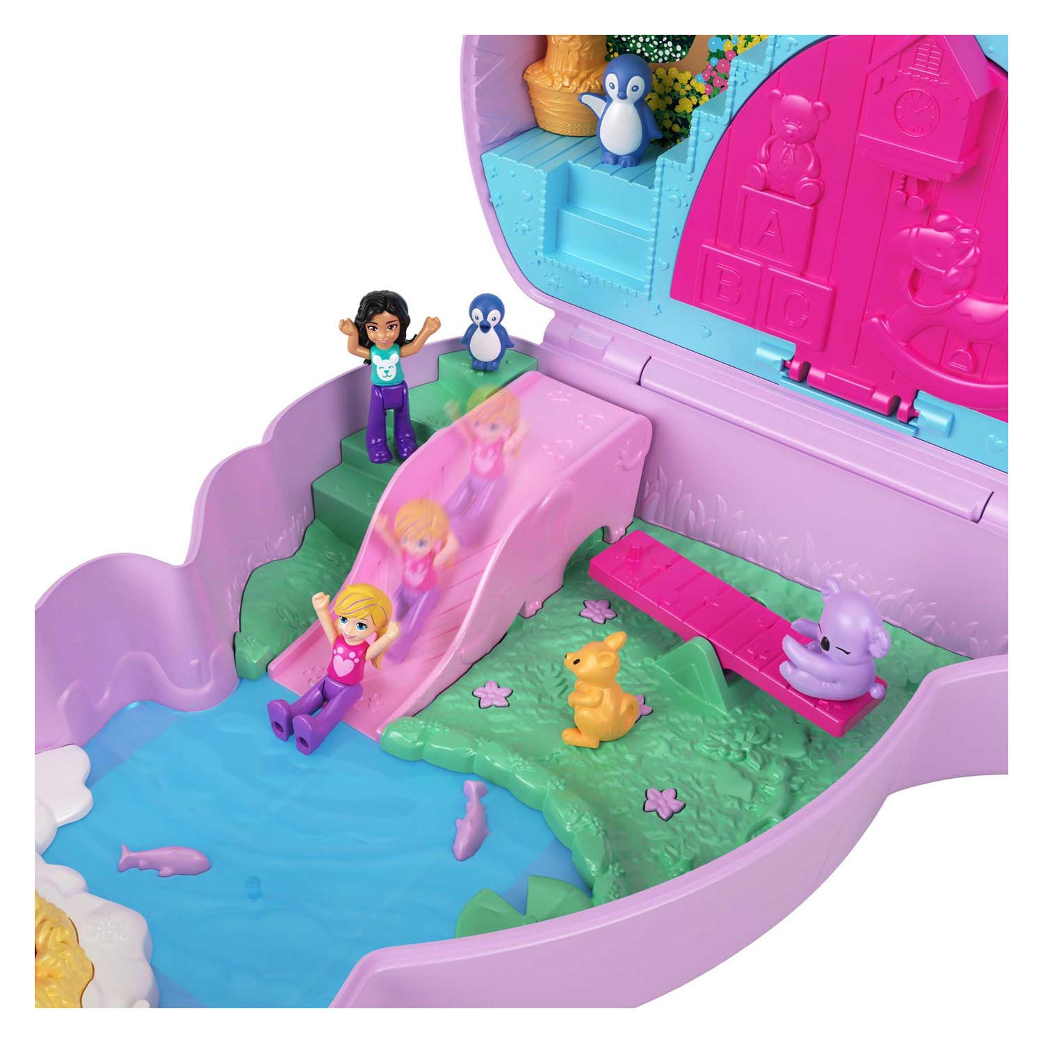 Mattel Polly Pocket Mama und Joey Kangaroo Bag Play Set