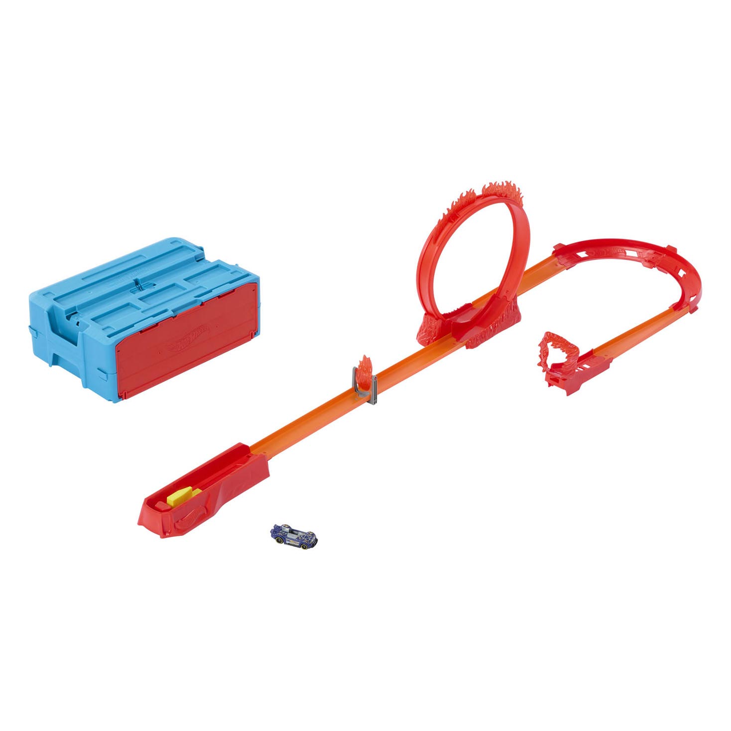 Hot Wheels Track Builder Flame Stunt Set