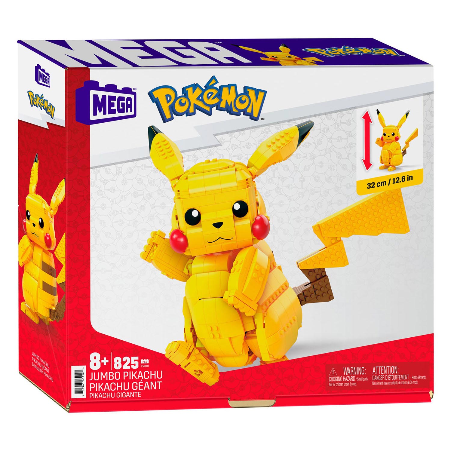 Mattel Mega Constux Bouwset Pokemon Pikachu, 30 cm
