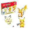 Pokémon Mega Constux Pokemon Construction Set Build und Show Pikachu Evolution Trio