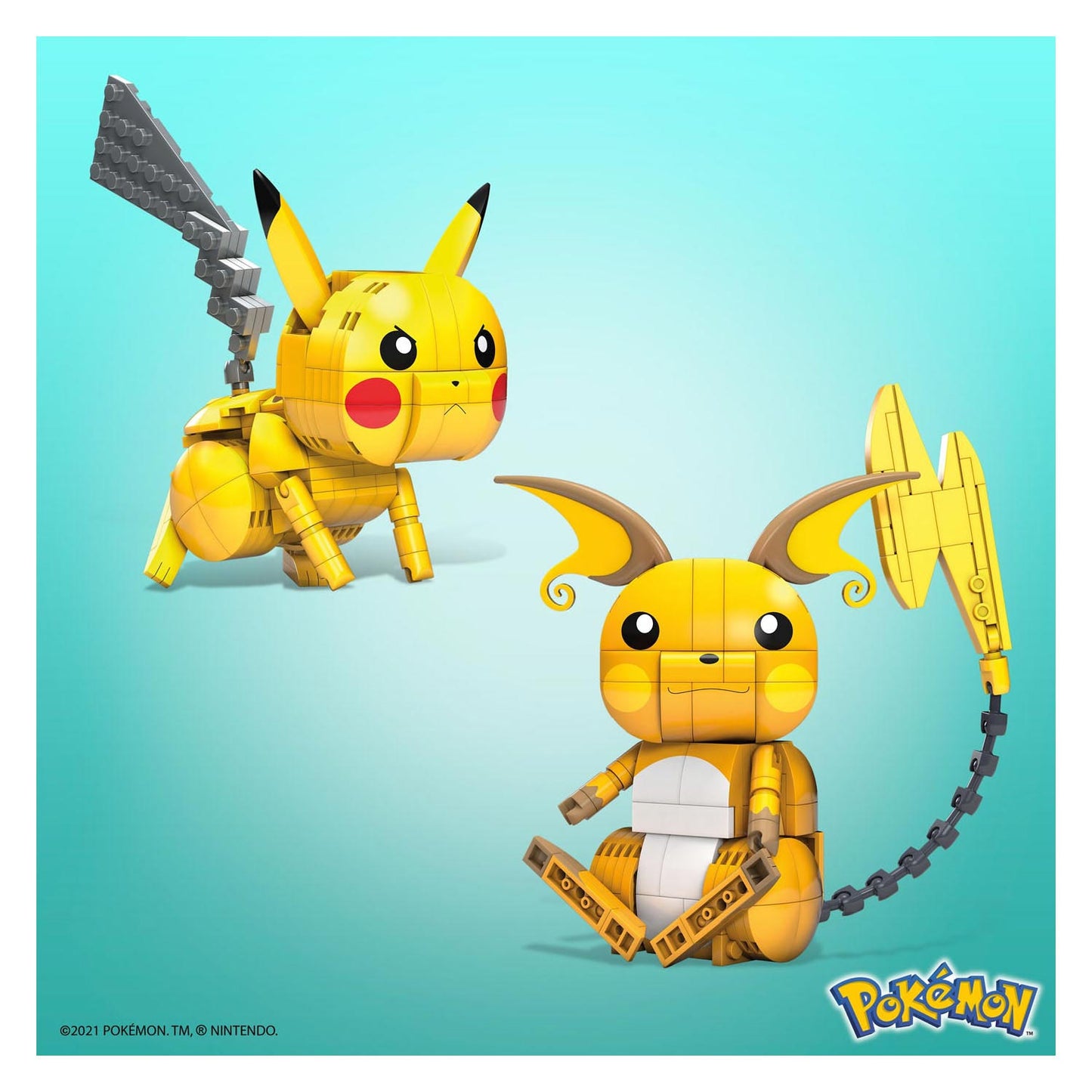 Pokémon Mega Constux Pokemon Construction Set Build und Show Pikachu Evolution Trio