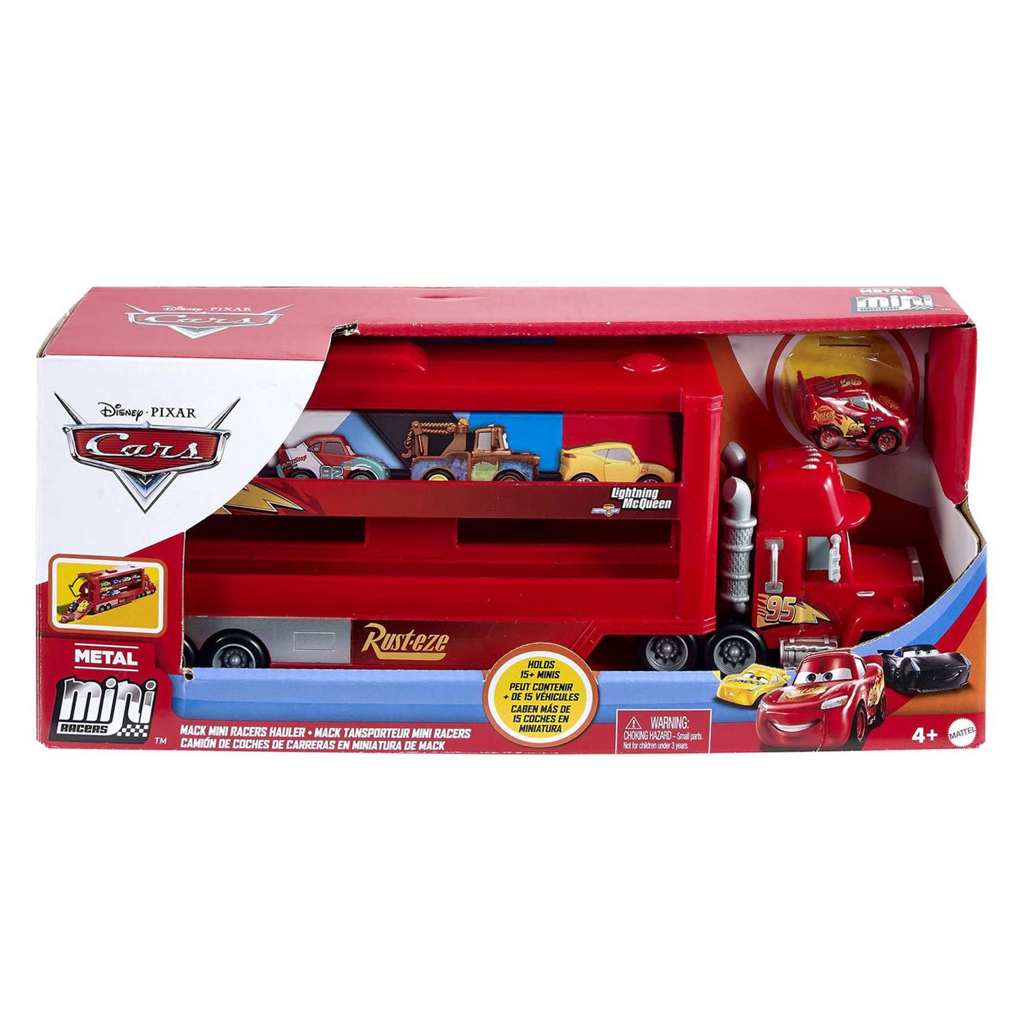 Mattel Pixar Mack Miniracers Transporter mit 1 Miniracer