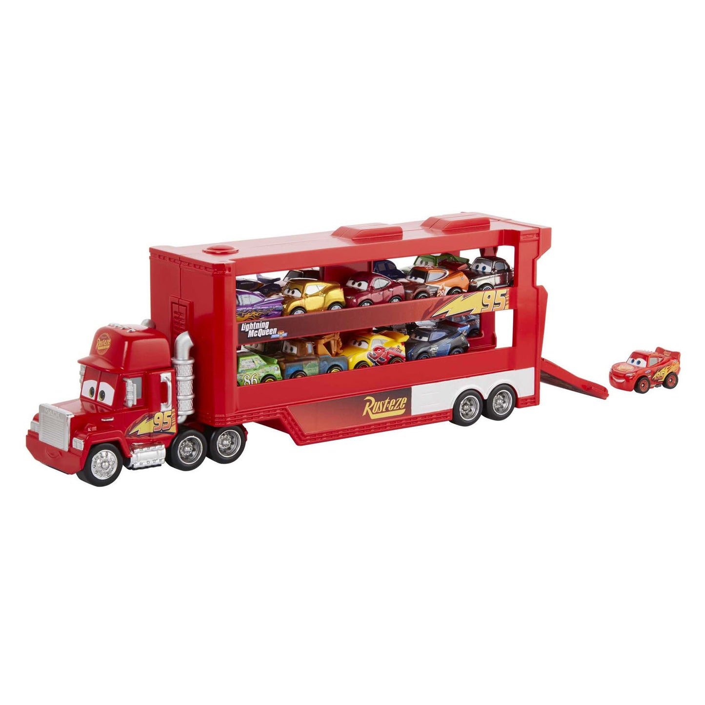 Mattel Pixar Mack Miniracers Transporter mit 1 Miniracer