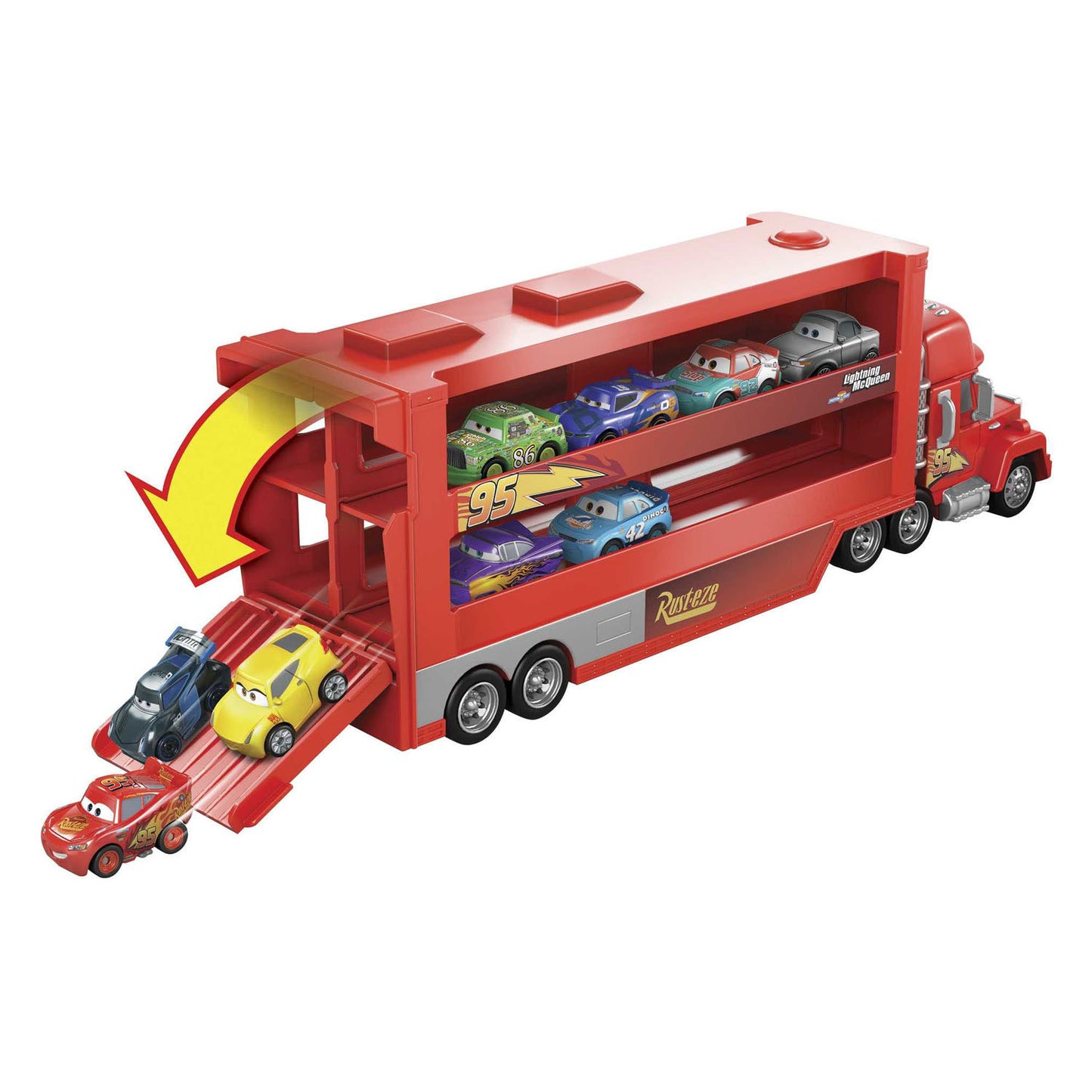 Mattel Pixar Mack Miniracers Transporter mit 1 Miniracer