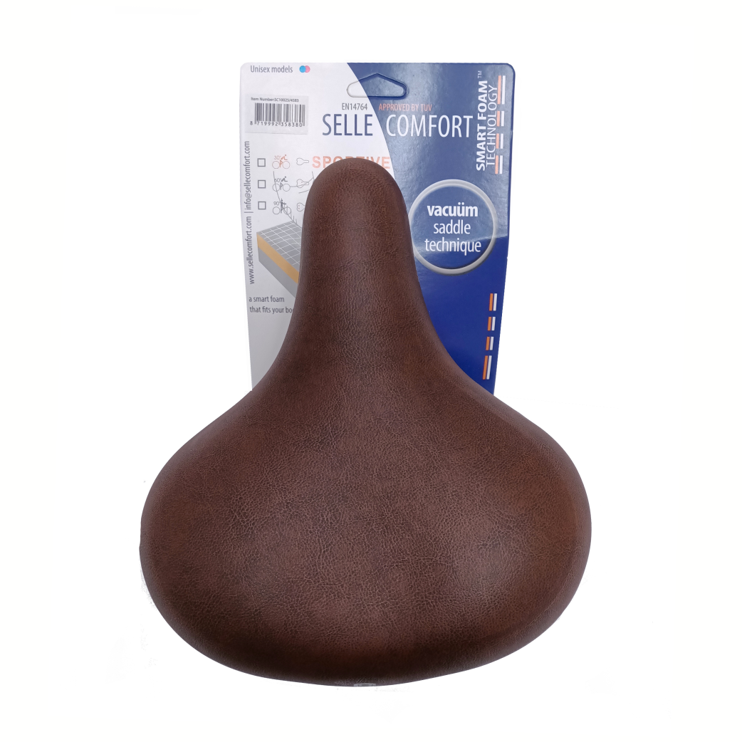 Selle Komfortkomfort Sattel Retro M ohne Strop -Speicherschaum braun