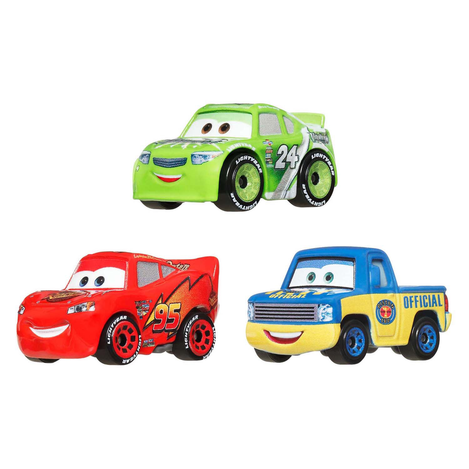 Mattel Disney Pixar Cars Mini-Rennautos, 3-tlg.