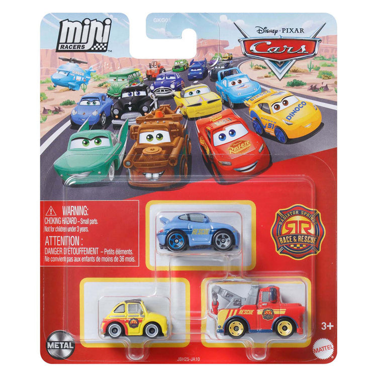 Mattel Disney Pixar Cars Mini-Rennautos, 3-tlg.