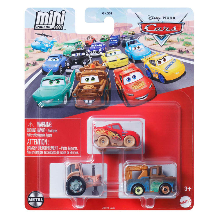 Mattel Disney Pixar Cars Mini-Rennautos, 3-tlg.