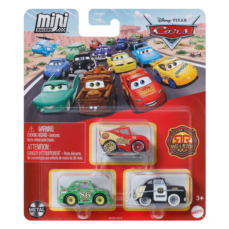 Mattel Disney Pixar Cars Mini-Rennautos, 3-tlg.