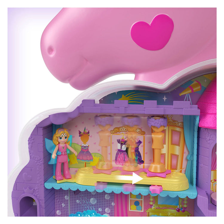 Mattel Polly Pocket Salon des Regenboog Unicorn Play Set