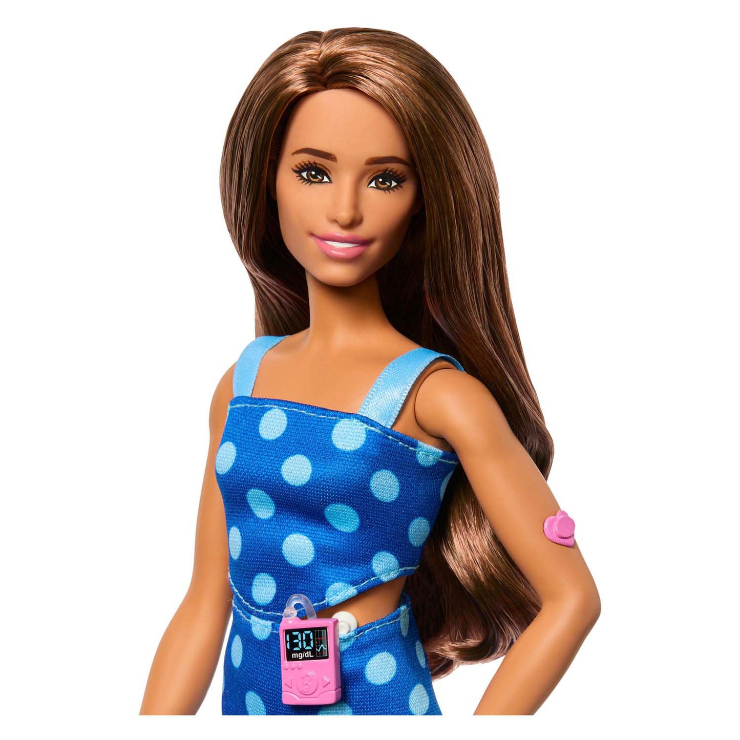 Barbie Fashionista Puppe blau gepunktet