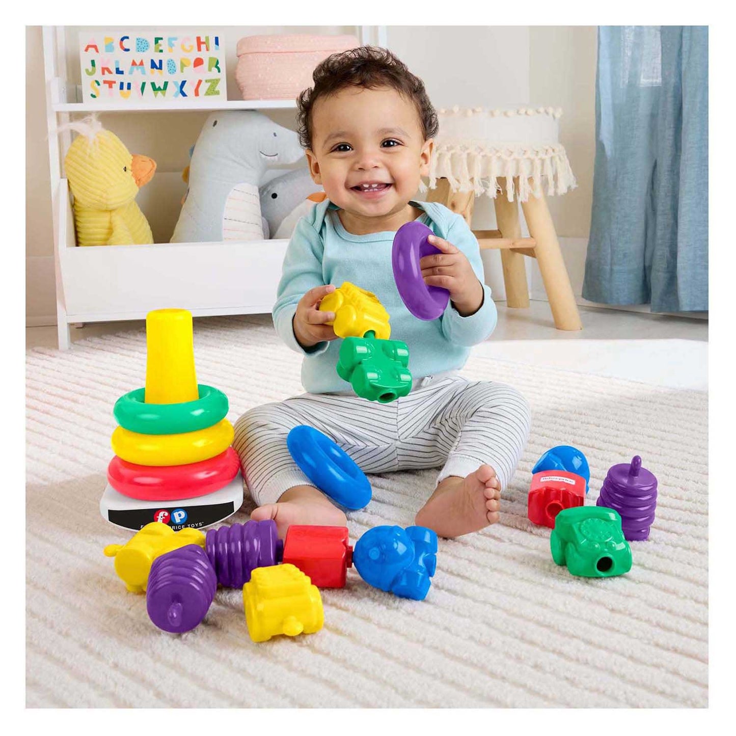 Stapelturm und Klickperlen von Fisher Price