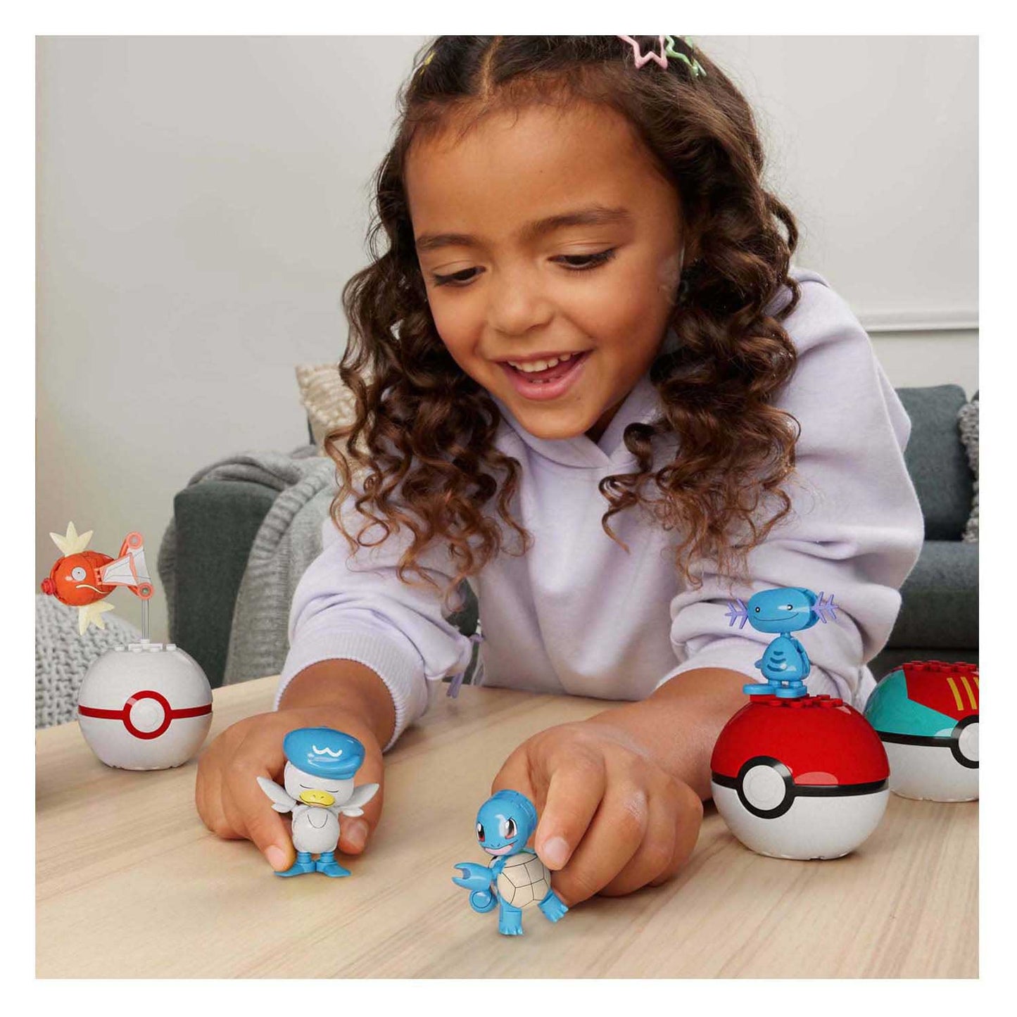 Mega Bloks Mega Construct Pokémon-Bauset – Magikarp, Shellder und Quaxly