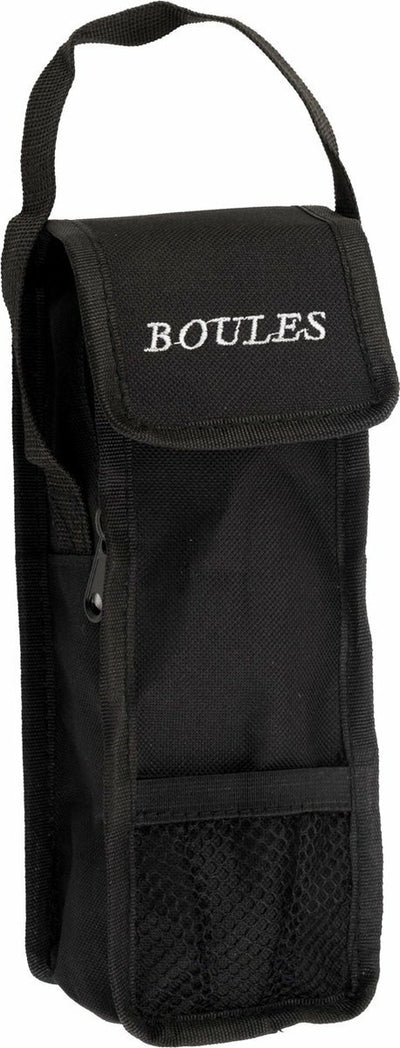 Engelhart Jeu de Boules Aufbewahrungstasche – Schwarz – geeignet für 3 Boule-Kugeln – Pétanque-Tasche mit Griff – Klettverschluss – Boule-Zubehör –