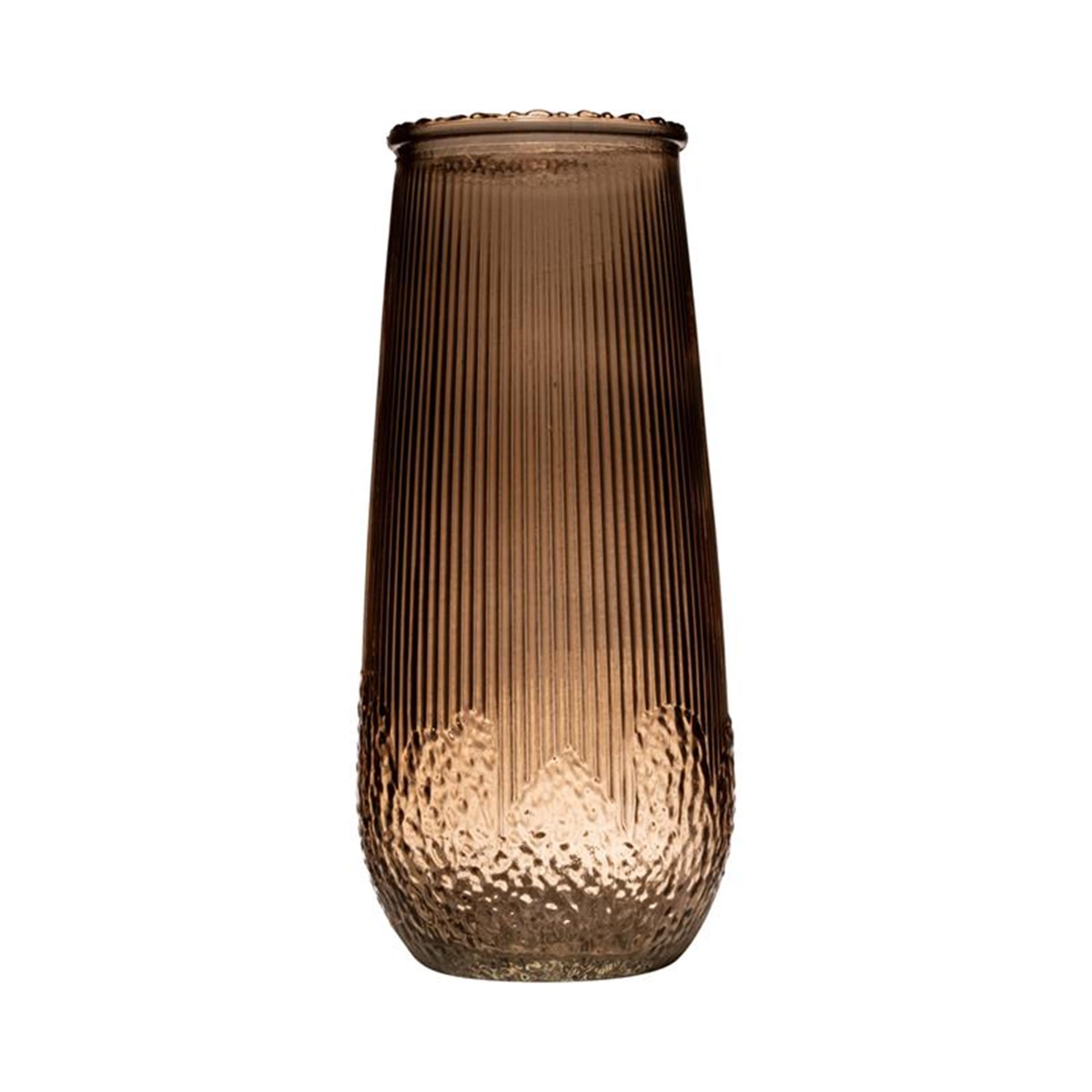 Hakbijl Namsos Glasvase beige ø9xh20cm