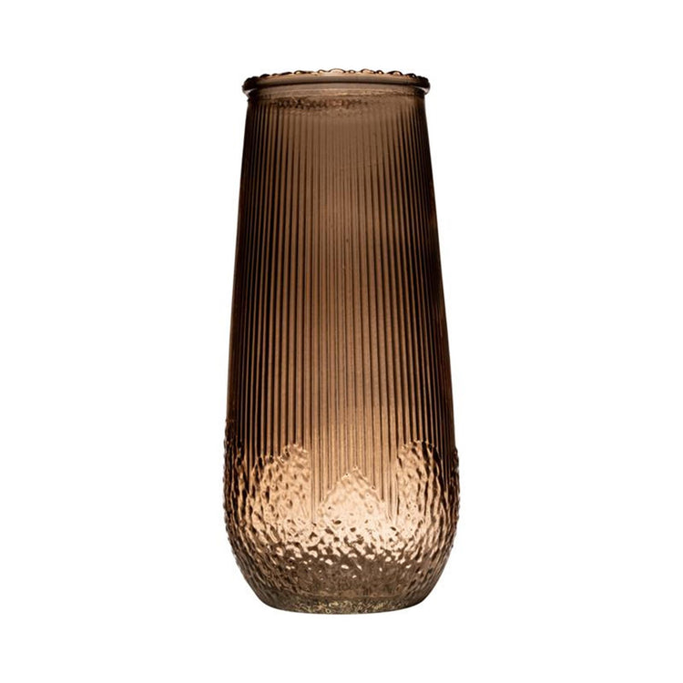 Hakbijl Namsos Glasvase beige ø9xh20cm
