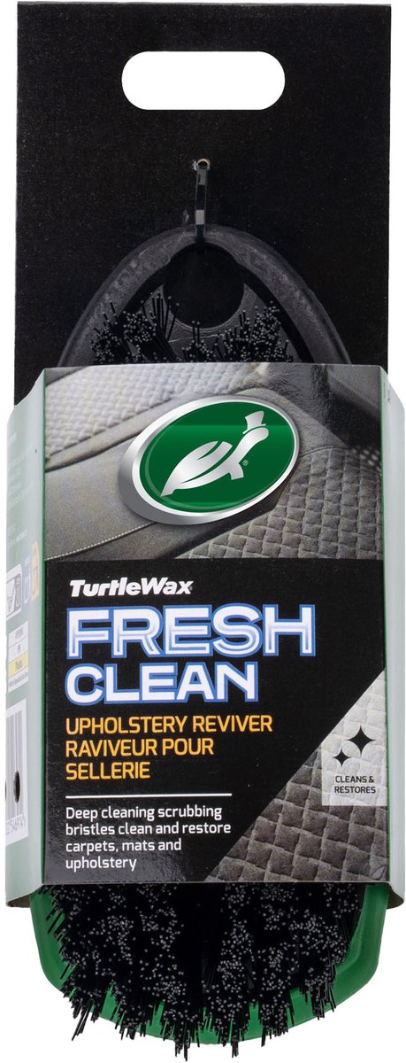 Turtle Wax Fresh Clean Polster-Auffrischer – reinigt Teppiche und Polster – stabile Borsten für gründliche Reinigung – Bürstengröße 15 x 7,5 x 6 cm