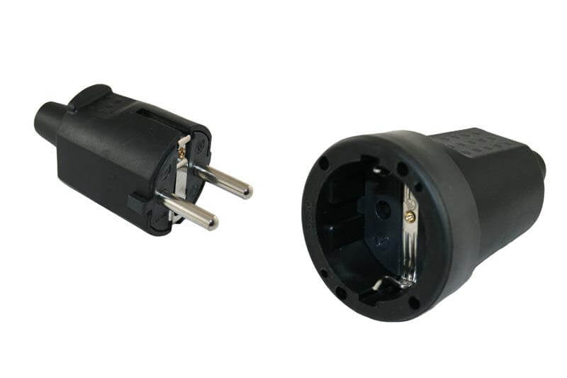 PVC-Steckdose 230 V mit Schutzleiter