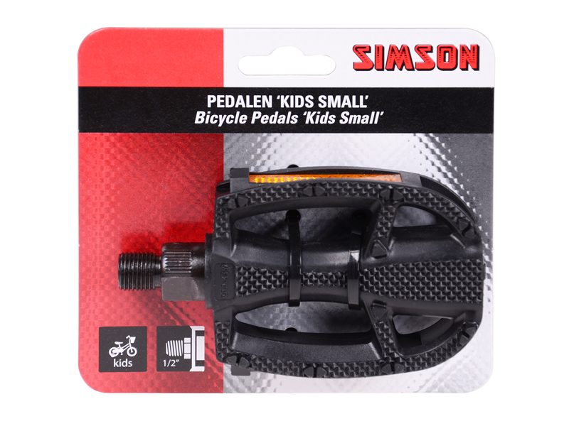 Pedale Kids Small 1 2 Zoll Reflexion schwarz pro Satz