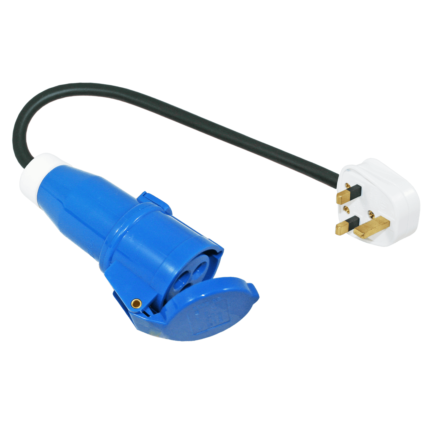 Adapterkabel von englischem Stecker auf CEE-Kontrastecker - ohne Verkaufsverpackung