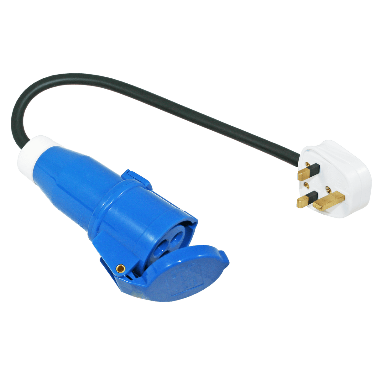 Adapterkabel von englischem Stecker auf CEE-Kontrastecker