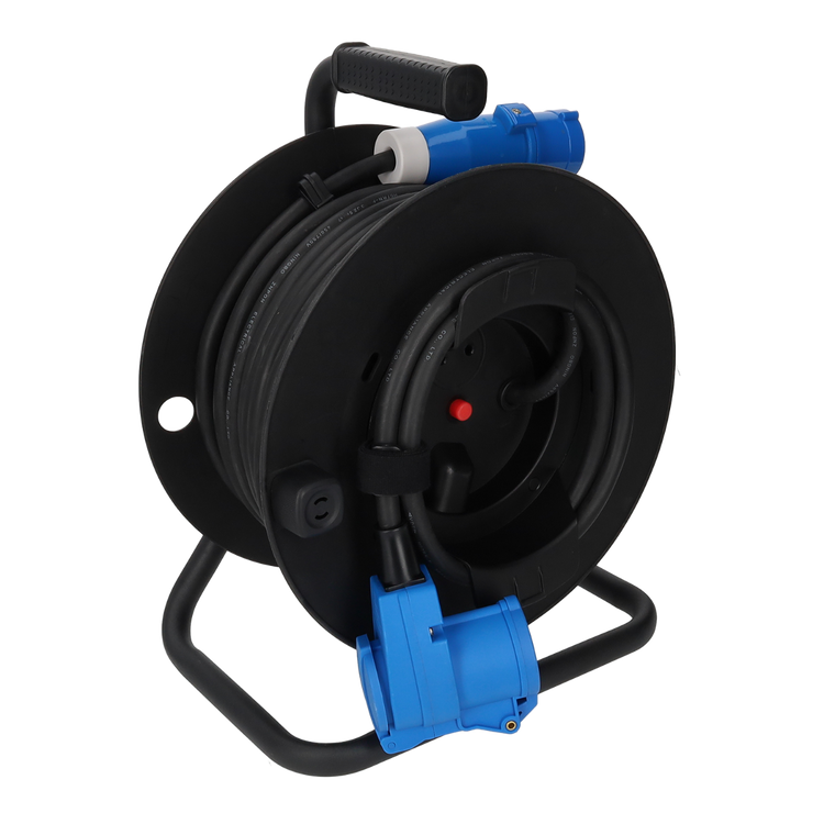 Kabeltrommel 25m Neoprenkabel 3x1,5mm² mit CEE-Stecker und Werkstattkupplung