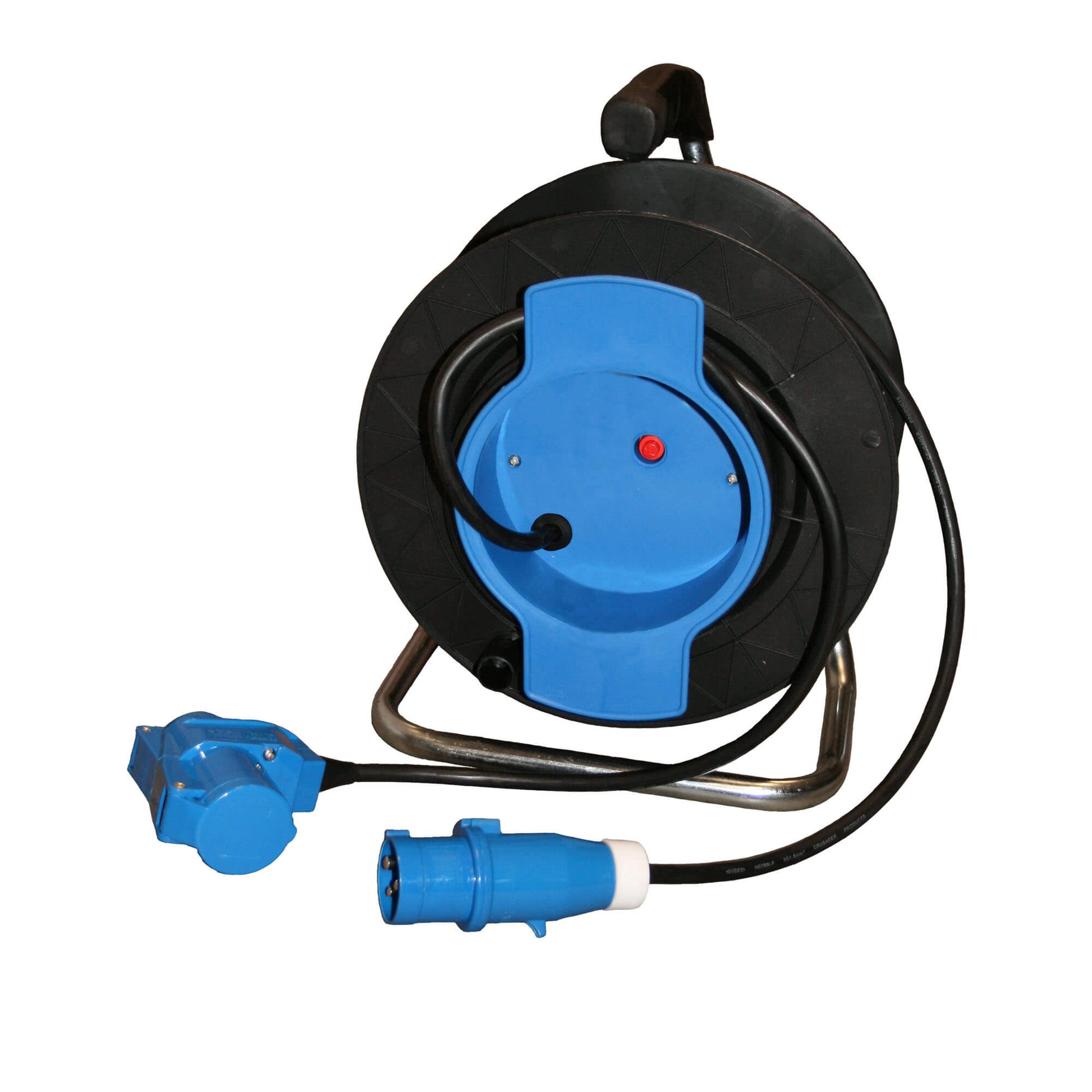 Kabeltrommel mit 20 Metern Neoprenkabel 3x 1,5mm² - CEE-Stecker und Winkelkupplung