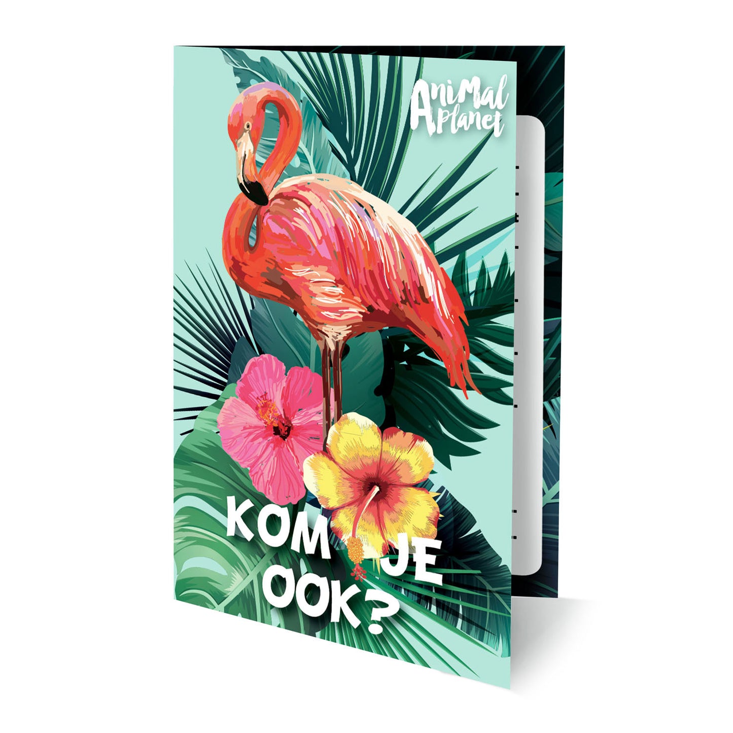 Einladungen Tierplanet Flamingo, 6 Stk.
