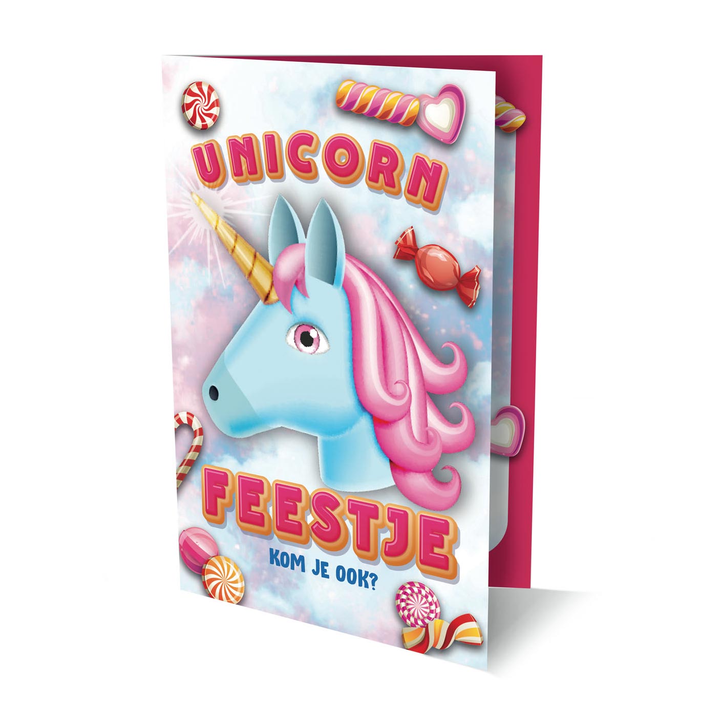 Einladungen Einhorn Emoji, 6 Stk.