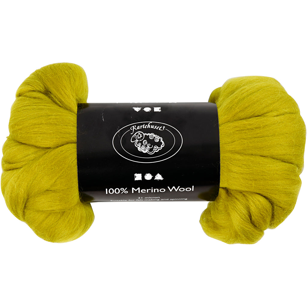 Creativ Company Merinowolle, Stärke 21 my, Zitrone, 100 gr 1 Box