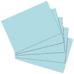 Abi-Karteikarten Herlitz A5 175 g/qm blau blanko 100 Stück