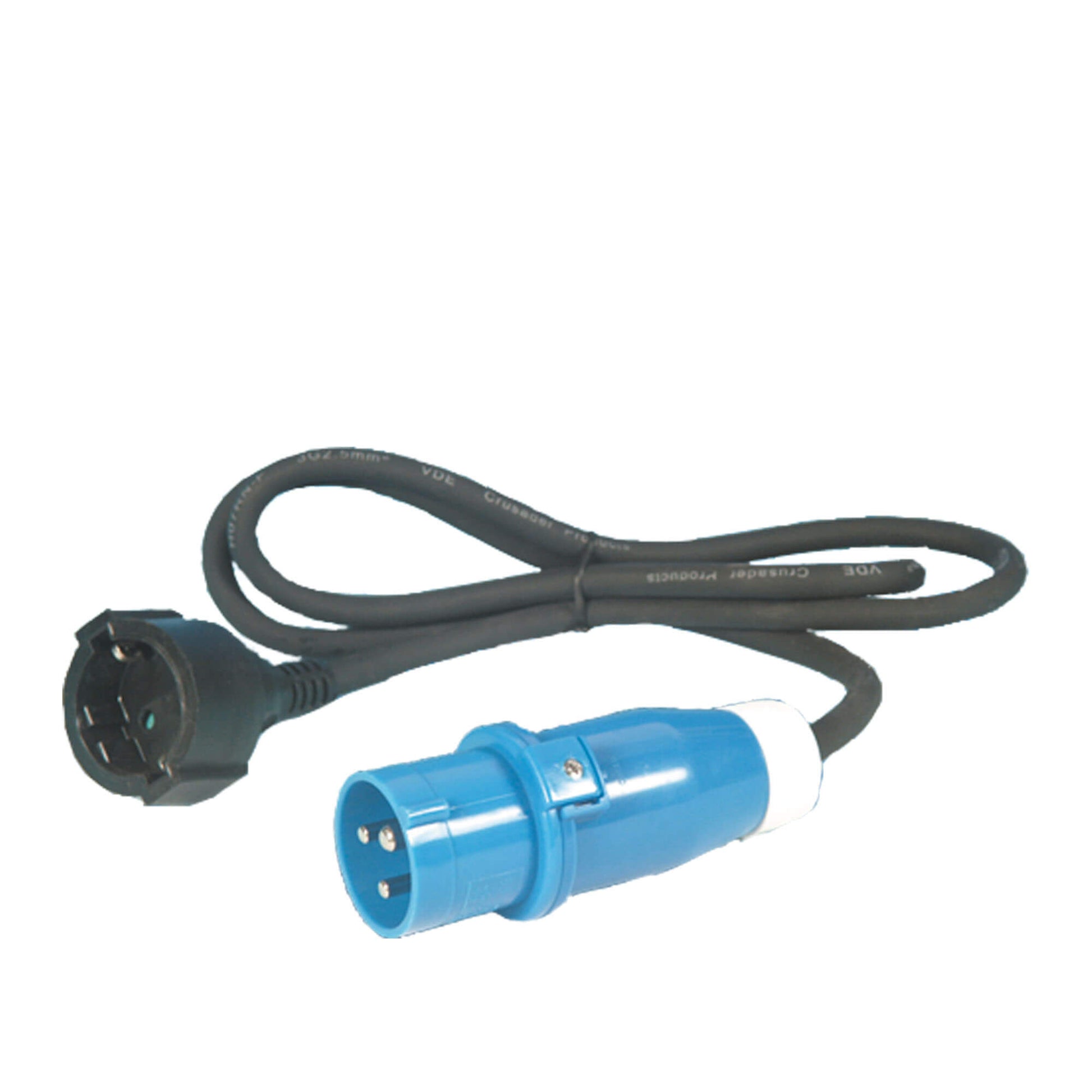 Adapterkabel 1,5 Meter 3x 2,5mm² mit CEE-Stecker und Schuko-Steckdose - verpackt