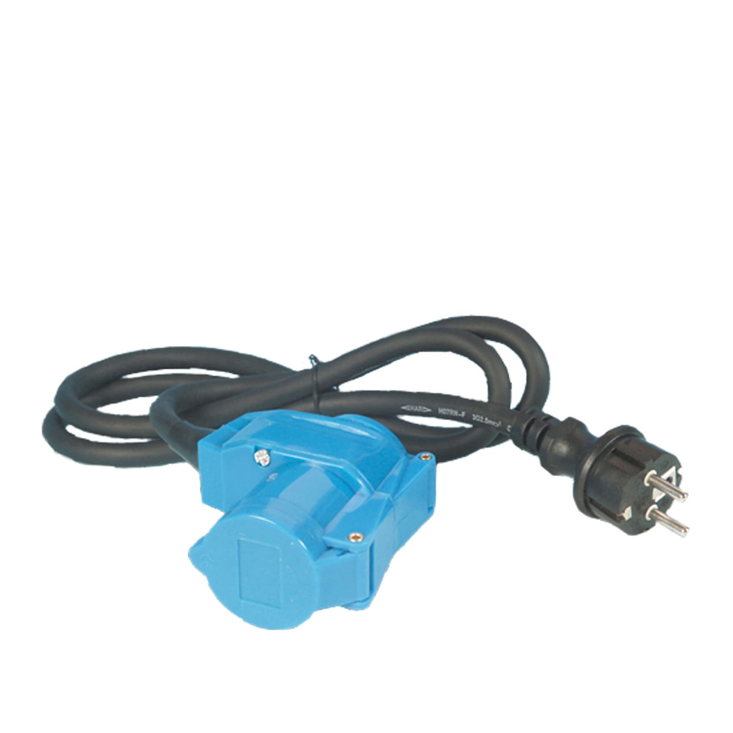 Adapterkabel 1,5 Meter 3x 2,5mm² mit Schukostecker und Winkelkupplung