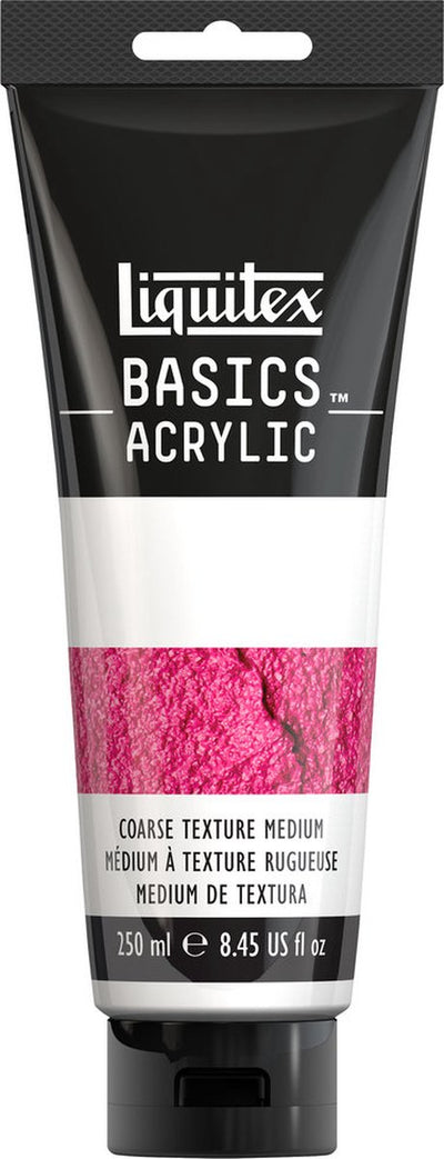 Liquitex Basics grobe Textur Medium 250 ml Tube – Acrylgel für strukturierte 3D-Effekte – grobes Texturgel