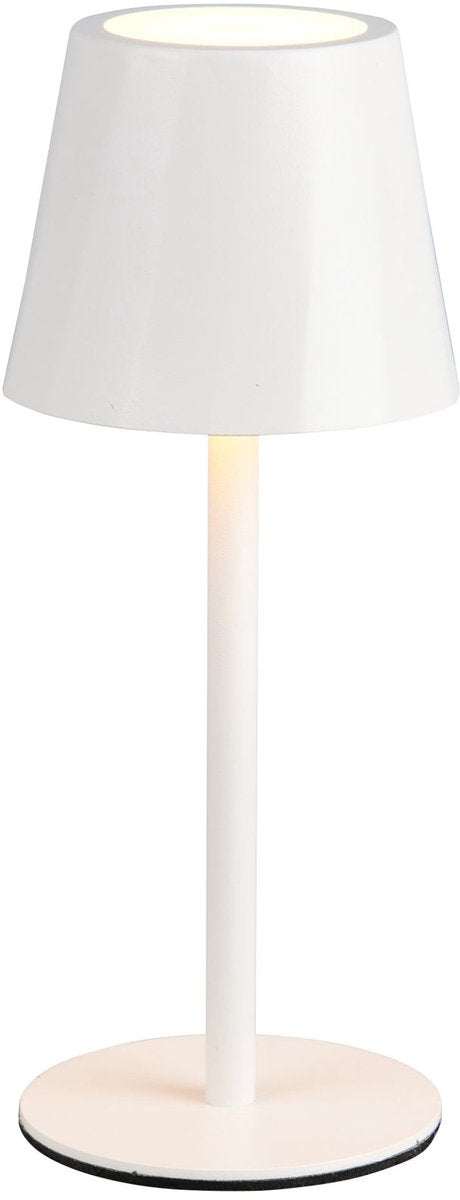 Rl lebe dein Licht Reality Diaz - Tischleuchte - weiß matt - inkl. 1x SMD 1,6 W - 4-Stufen-Touch - stufenlos einstellbare Lichtfarbe - USB-Anschluss - wiederaufladbar - kabellos