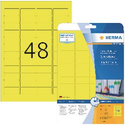 Farbige Etiketten herma 4366 gelb 45,7 x 21,2 mm 960 Etiketten