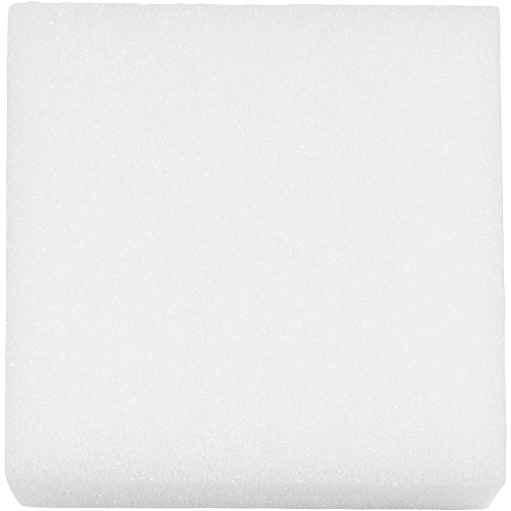 Creativ Company Schaumstoffblock zum Nadelfilzen, Größe 20x20 cm, Stärke 4,5 cm, weiß, 1 Stück
