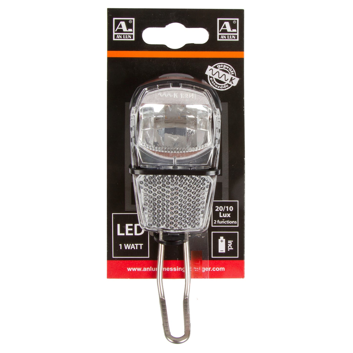 Ein Lun Battery Fork LED -Scheinwerfer 20 10 Lux auf Karte