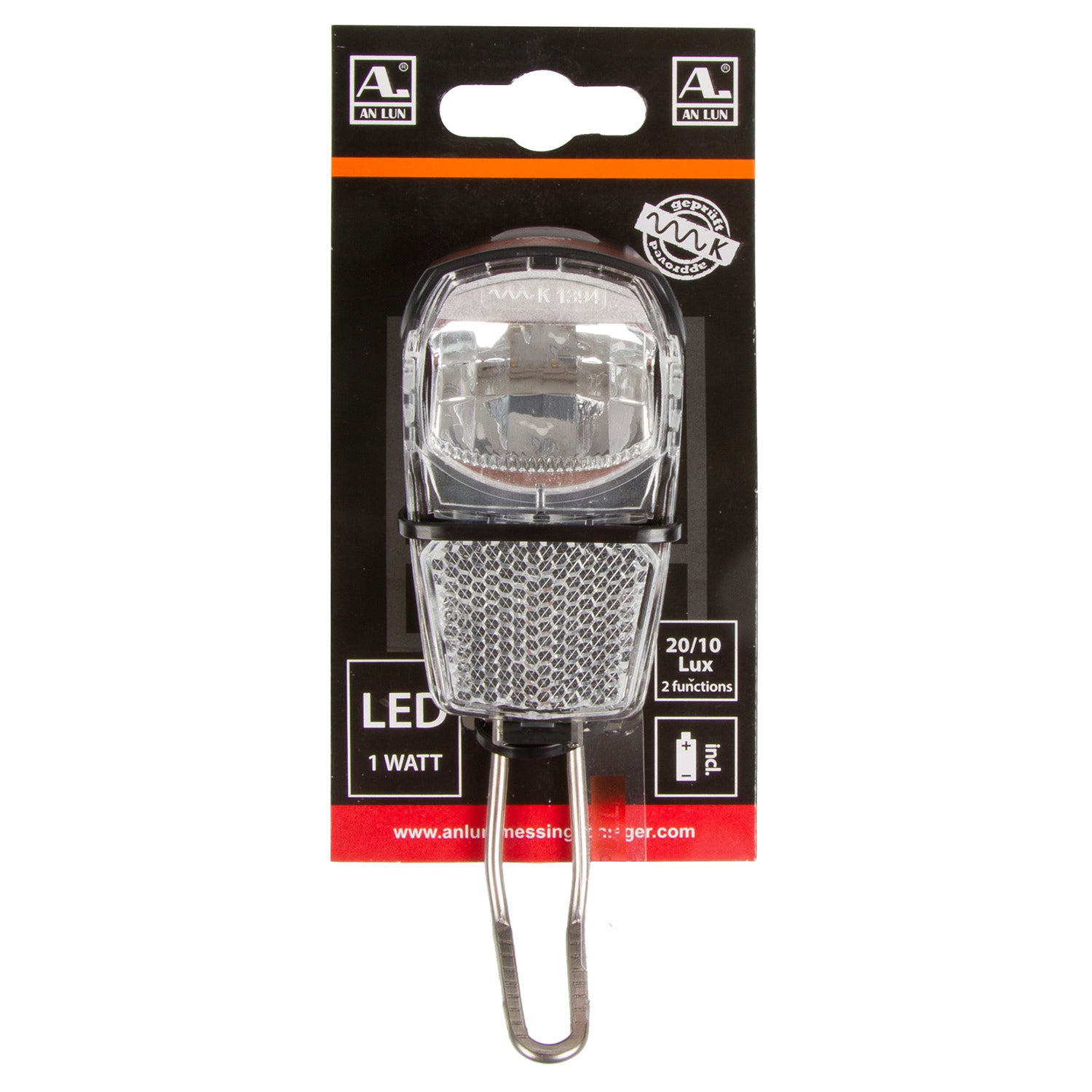 Ein Lun Battery Fork LED -Scheinwerfer 20 10 Lux auf Karte