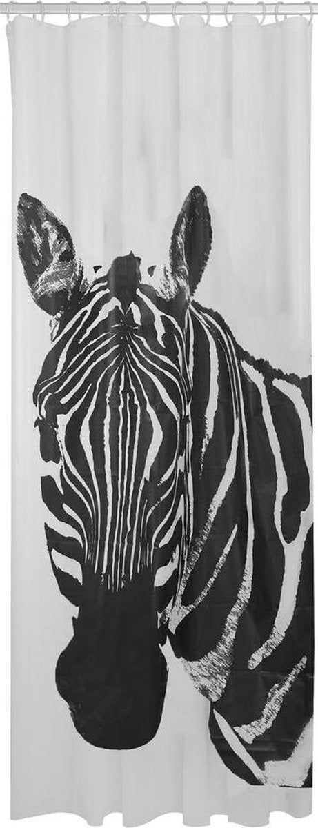 Sealskin Zebra-Duschvorhang 180 x 200 cm – Peva – Schwarz und Weiß