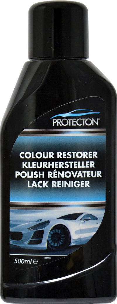 Protecton Farbauffrischer – stellt den Farbglanz in wenigen Sekunden wieder her – silikonfrei – mit einem sauberen, feuchten (Mikrofaser-)Tuch auftragen – hinterlässt keine schädlichen Rückstände – 500 ml