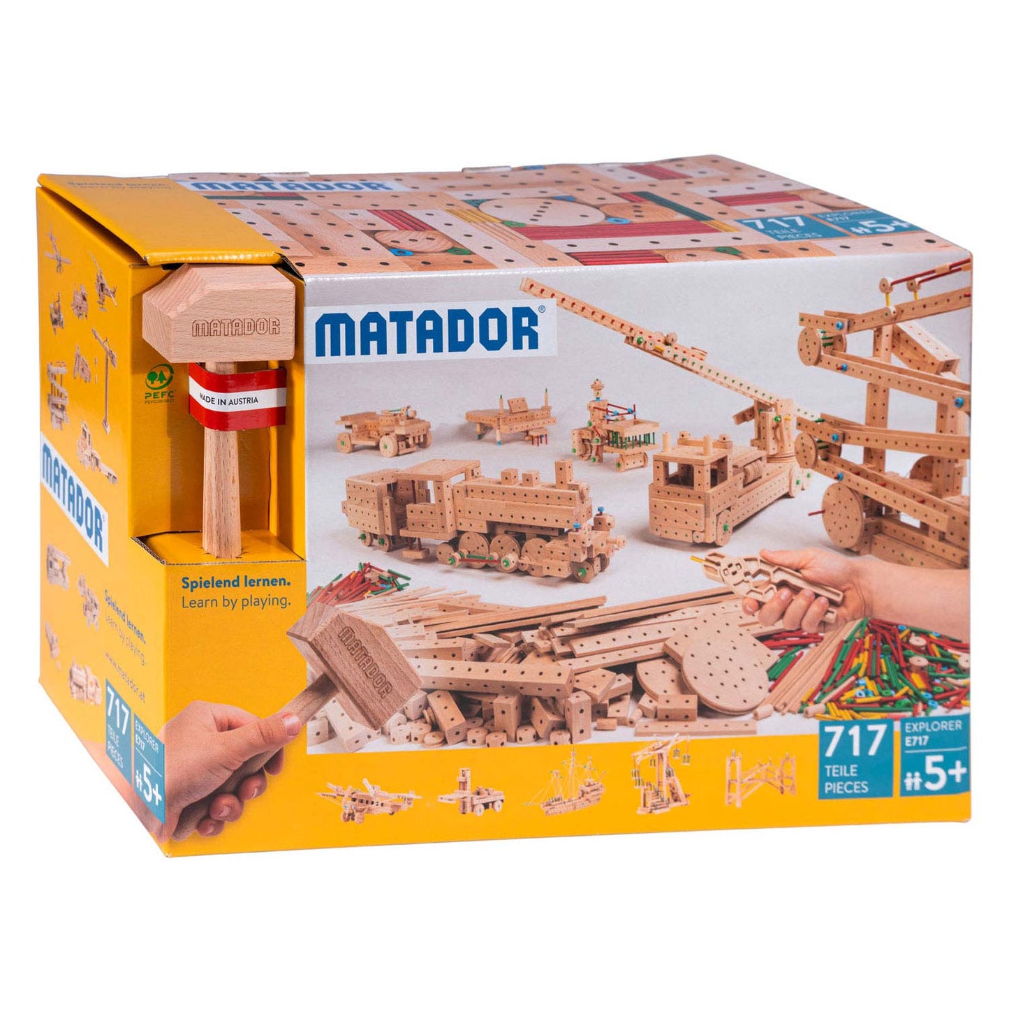 Matador Explorer E717 Konstruktionsset Hout, 717dlg.