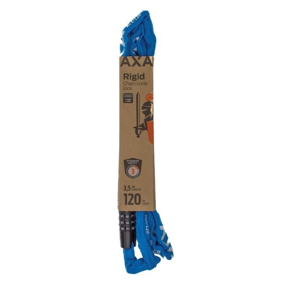 Axa Schlosskette starr 120cm Codeschloss blau (Karte)
