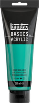 Liquitex 88700233 Basics Acrylfarbe leuchtendes Aquagrün – 250 ml | Künstler-Acrylfarbe | mittlere Viskosität | lichtechte Farbe zum Bemalen von Leinwand