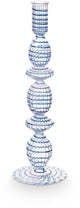 Pip Studio Candlestick Swirl – Kerzenhalter aus Glas – dunkelblau – 28 cm