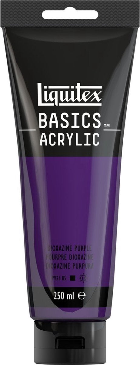 Liquitex 88700220 Basics Acrylfarbe Dioxazinviolett – 250 ml | Künstler-Acrylfarbe | mittlere Viskosität | lichtechte Farbe zum Bemalen von Leinwand