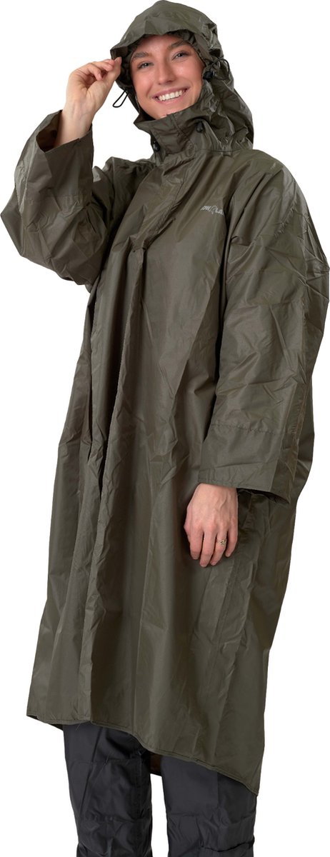 Lowland Outdoor-Wanderponcho – 100 % wasserdicht (10.000 mm) – atmungsaktiv (8.000 g m²), PFAS-frei!