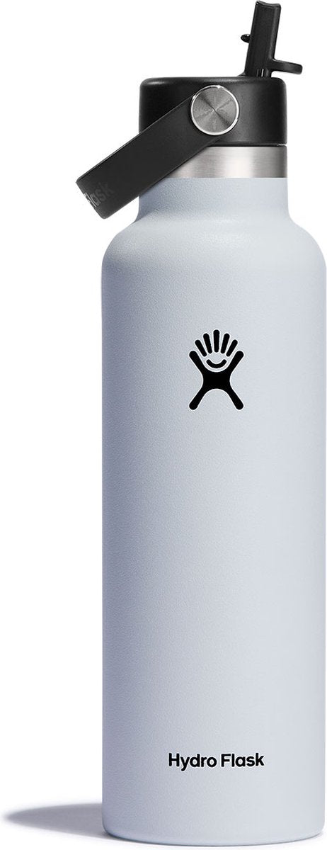 Hydro Flask Standard-Mund-Flex-Strohhalm-Trinkflasche (621 ml) – weiß