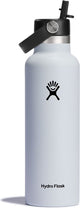 Hydro Flask Standard-Mund-Flex-Strohhalm-Trinkflasche (621 ml) – weiß